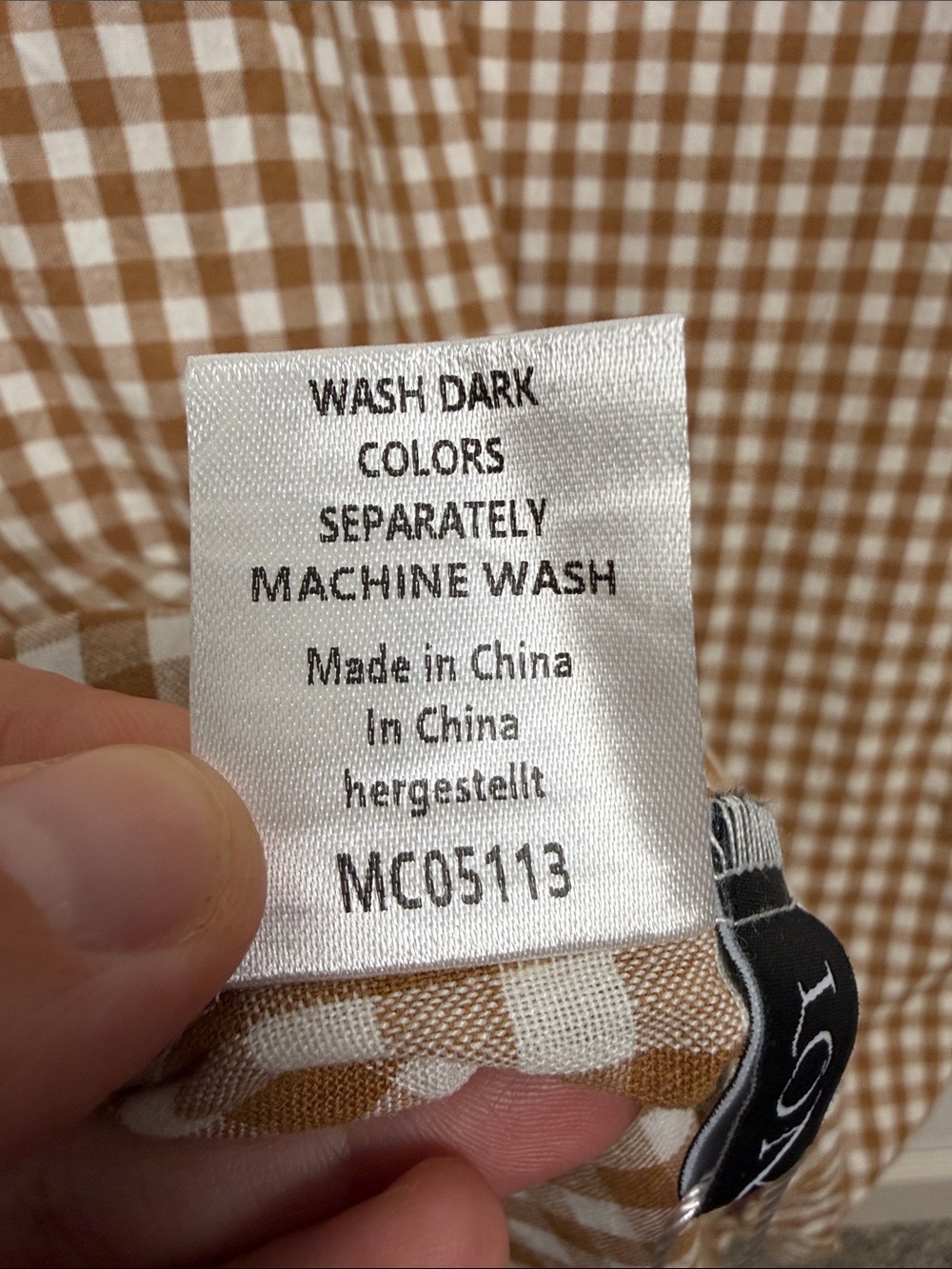 LOMON Brown White Gingham 100% Cotton Sheath Maxi Dress Women’s Size Medium NWT - Picture 6 of 9
